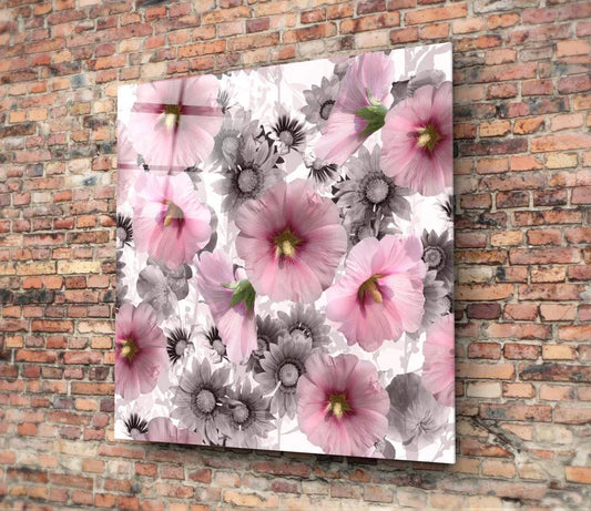 Flower Glass Wall Art - LUXARTDECO