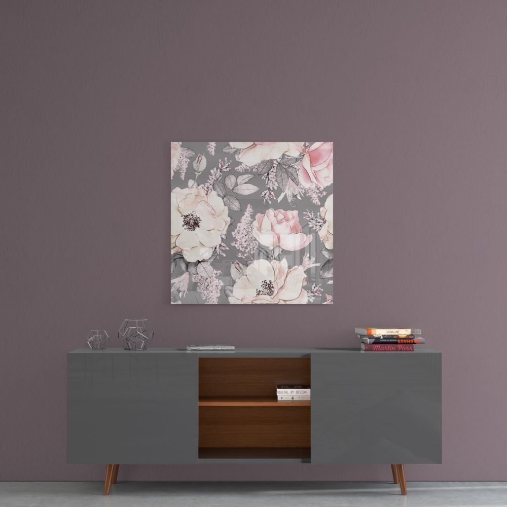 Flower Glass Wall Art