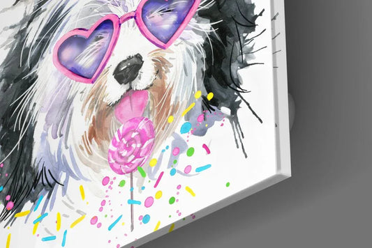 Cute Dog Glass Wall Art - LUXARTDECO