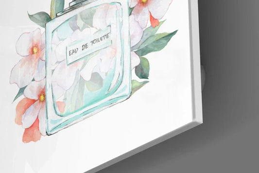 Eau De Toilette Glass Wall Art - LUXARTDECO