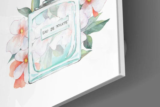 Eau De Toilette Glass Wall Art - LUXARTDECO