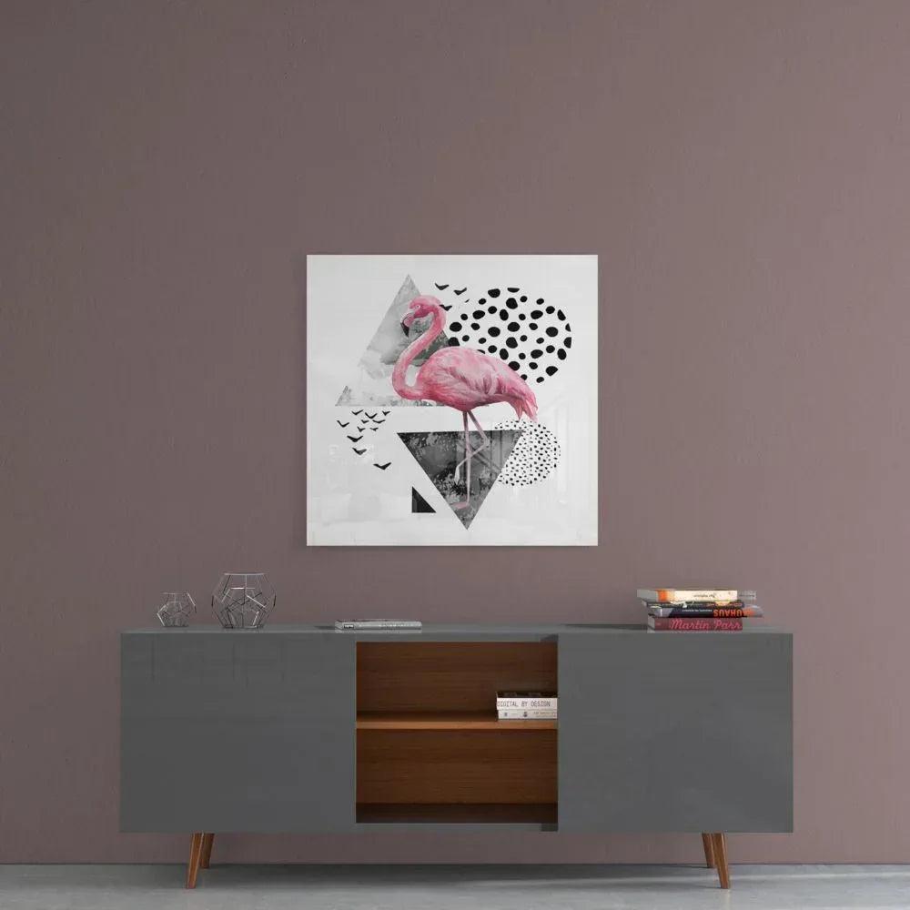 Flamingo Glass Wall Art - LUXARTDECO