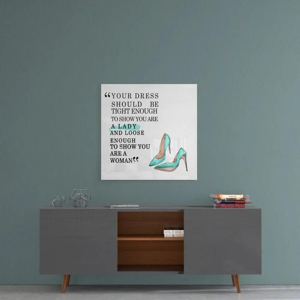 Dress Glass Wall Art - LUXARTDECO