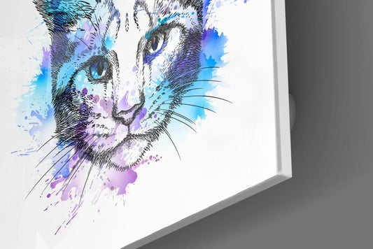 Cat Glass Wall Art - LUXARTDECO
