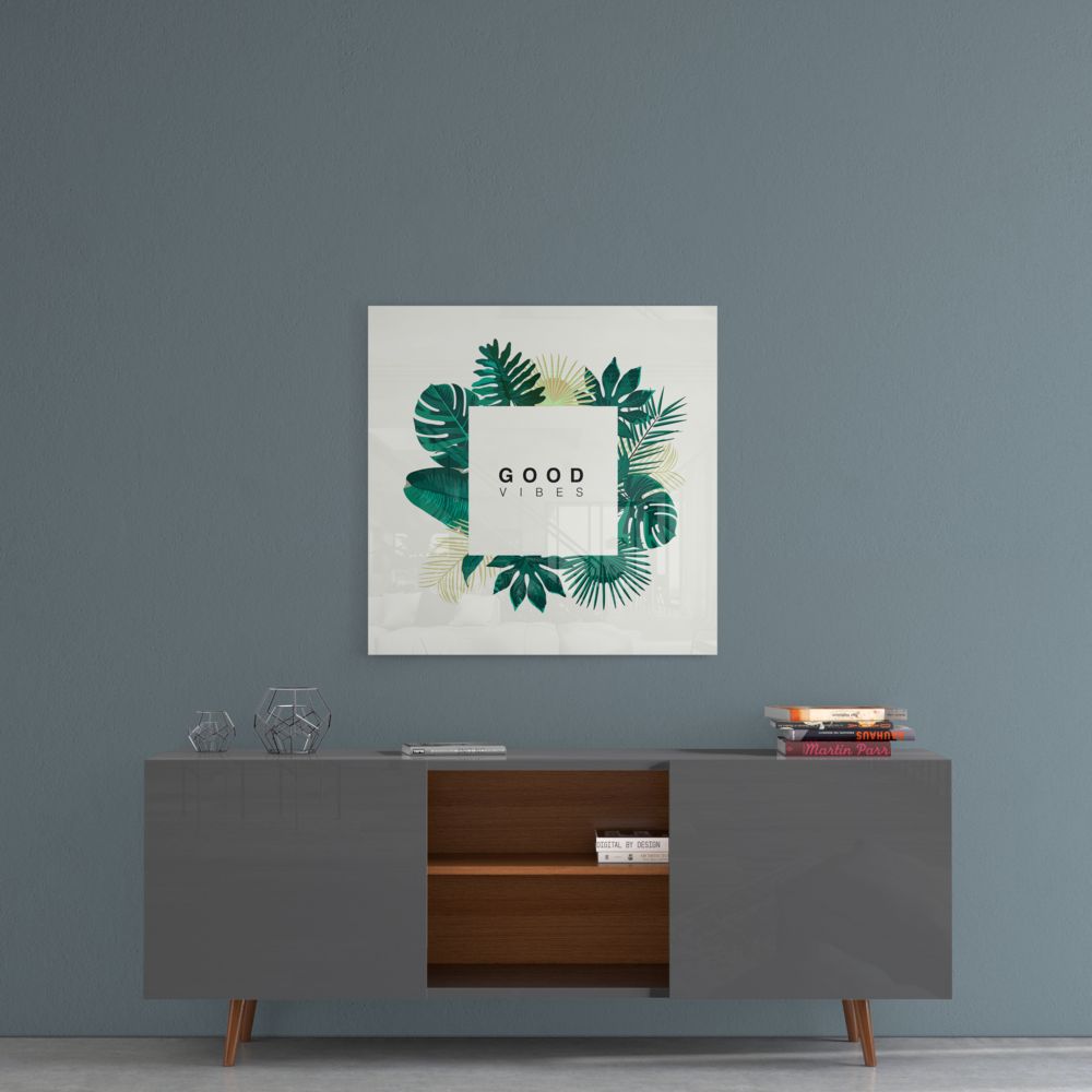Good Feelings Glass Wall Art