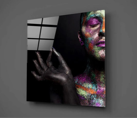 Woman Portrait Glass Wall Art - LUXARTDECO