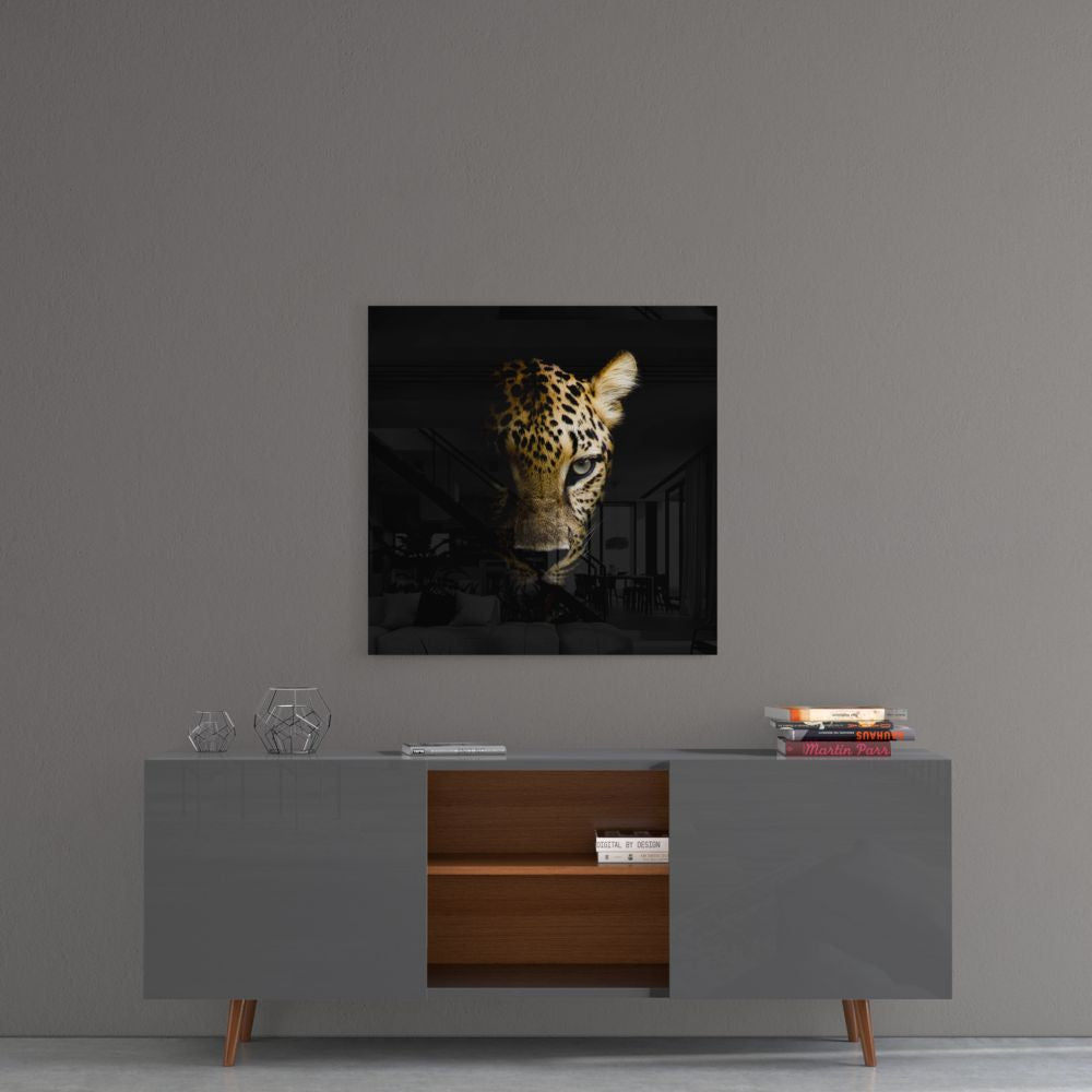 Leopard Glass Wall Art