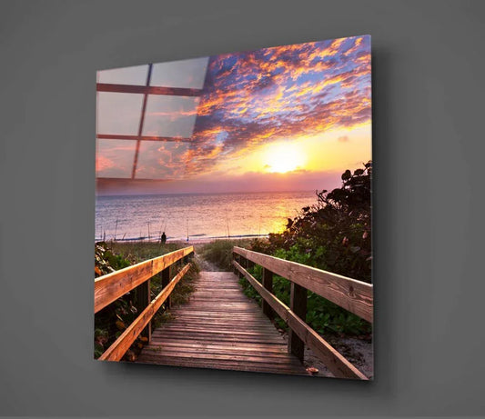 Sea Landscape Glass Wall Art - LUXARTDECO