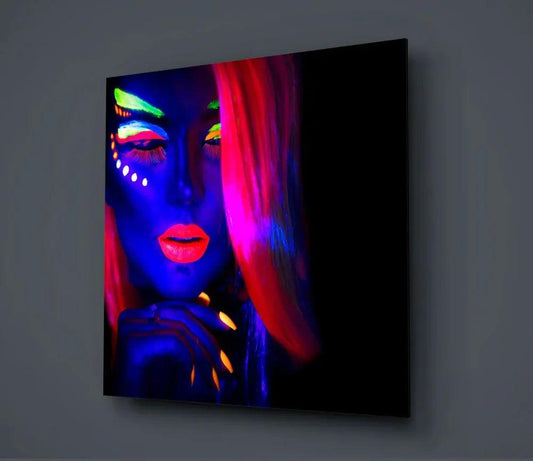 Woman Portrait Glass Wall Art - LUXARTDECO