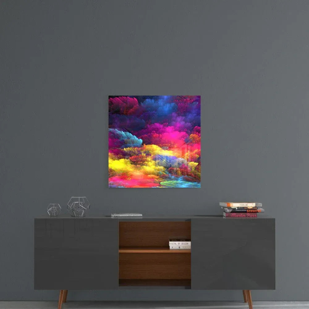 Color Explosion Glass Wall Art - LUXARTDECO