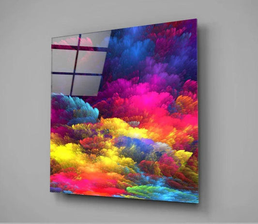 Color Explosion Glass Wall Art - LUXARTDECO