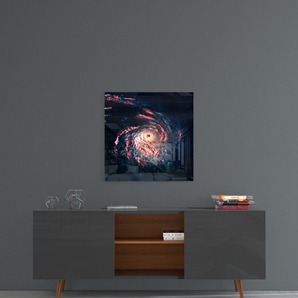 Space - Black Hole Glass Wall Art
