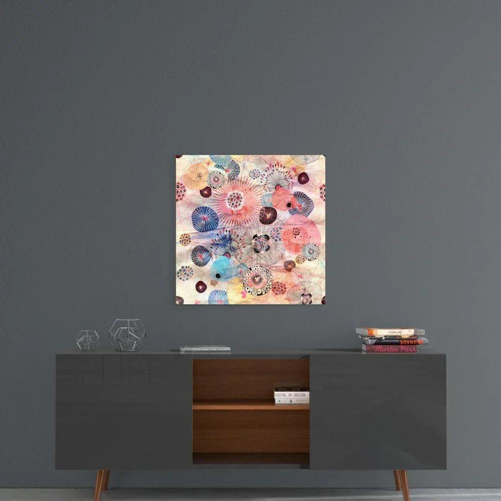 Alternative Flowers Glass Wall Art - LUXARTDECO