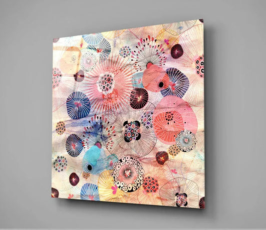 Alternative Flowers Glass Wall Art - LUXARTDECO