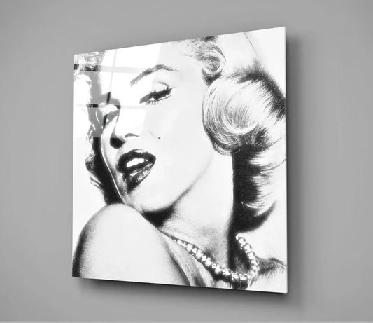 Marilyn Monroe Glass Wall Art - LUXARTDECO