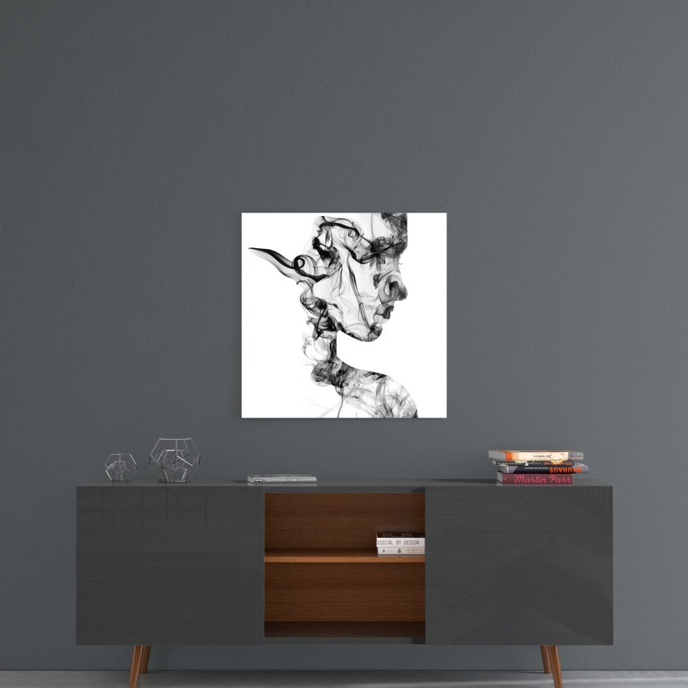 Smoke Silhouettes Glass Wall Art