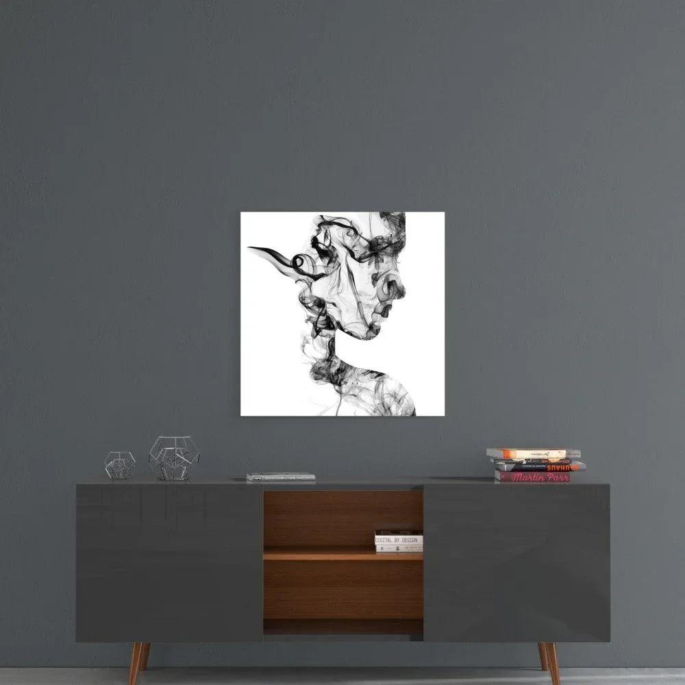 Smoke Silhouettes Glass Wall Art - LUXARTDECO