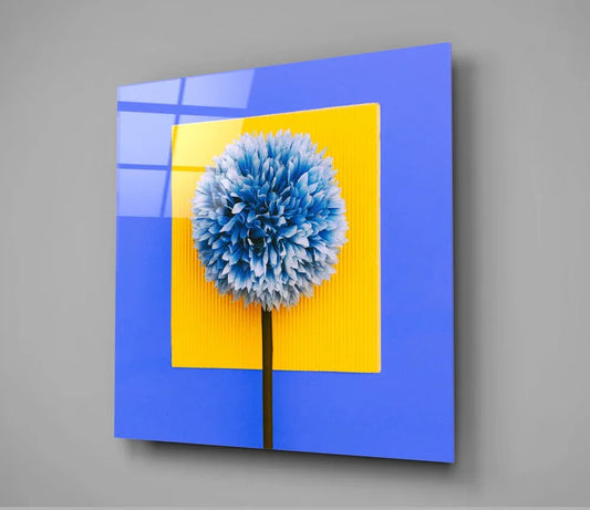 Posture of the Hydrangea Glass Wall Art - LUXARTDECO