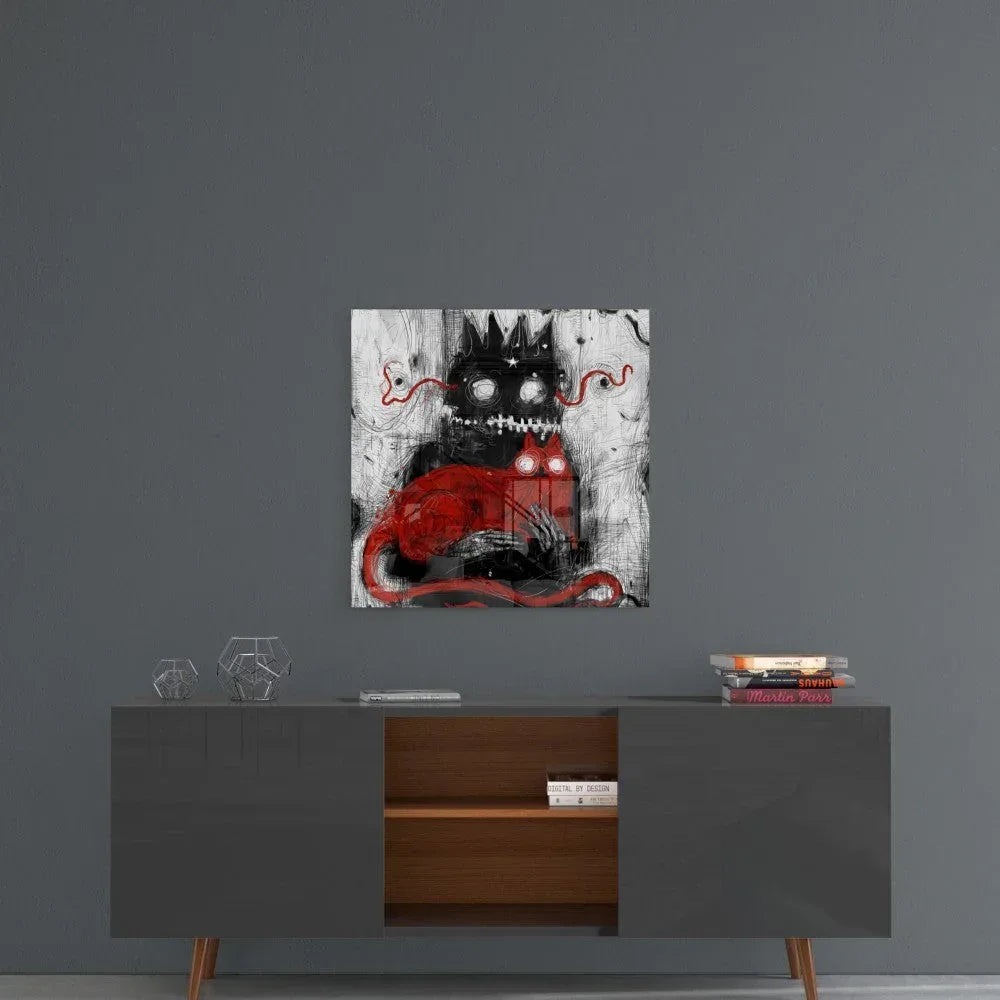 Mr Claw and Lucky Glass Wall Art - LUXARTDECO