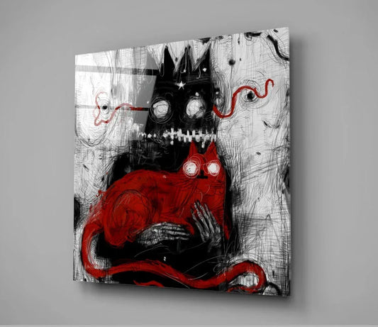 Mr Claw and Lucky Glass Wall Art - LUXARTDECO