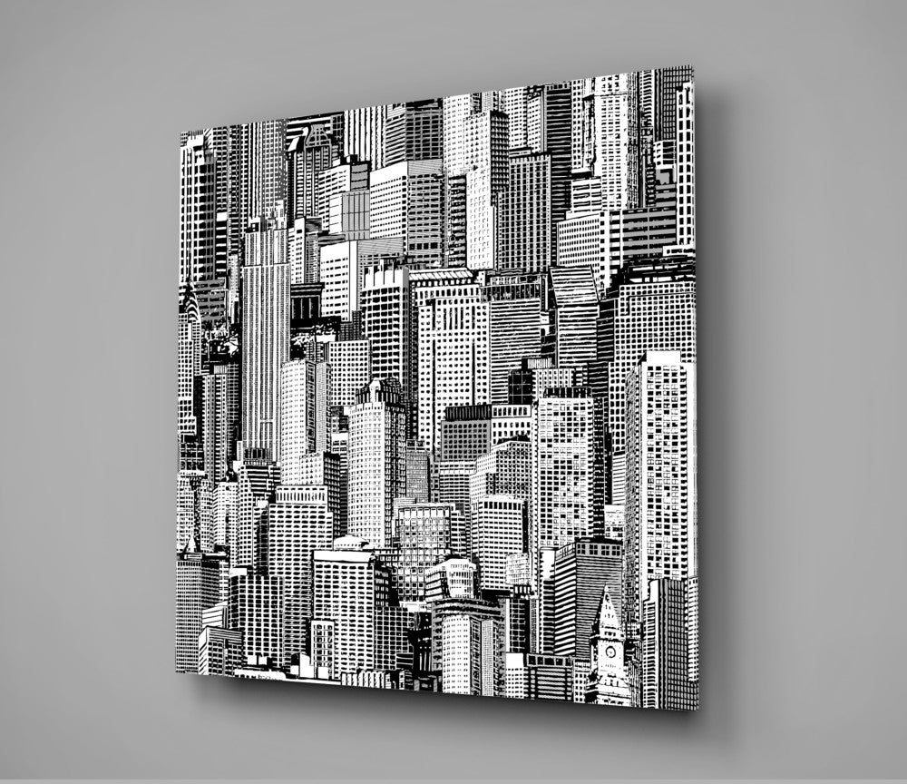 Solitude in the Crowd Glass Wall Art
