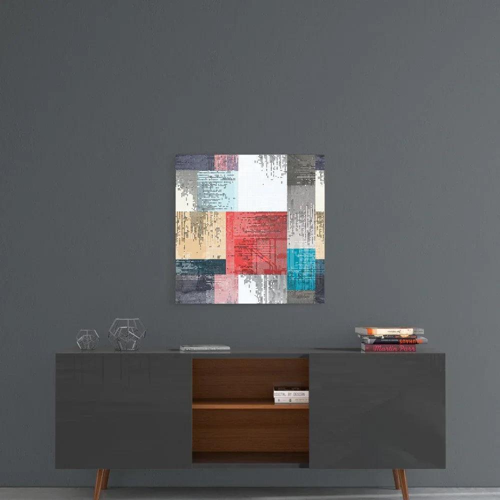Patchwork Glass Wall Art - LUXARTDECO