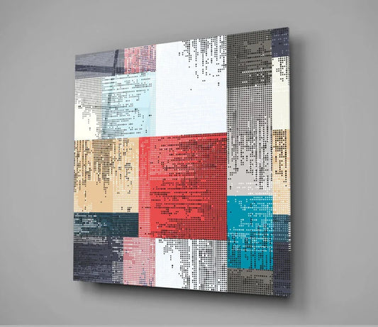 Patchwork Glass Wall Art - LUXARTDECO