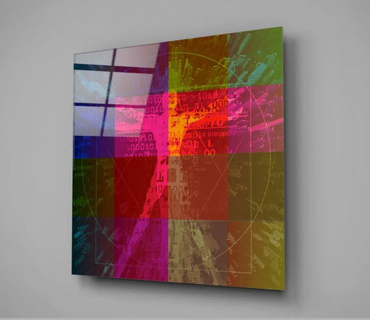 Da Vinci's Lines Glass Wall Art - LUXARTDECO