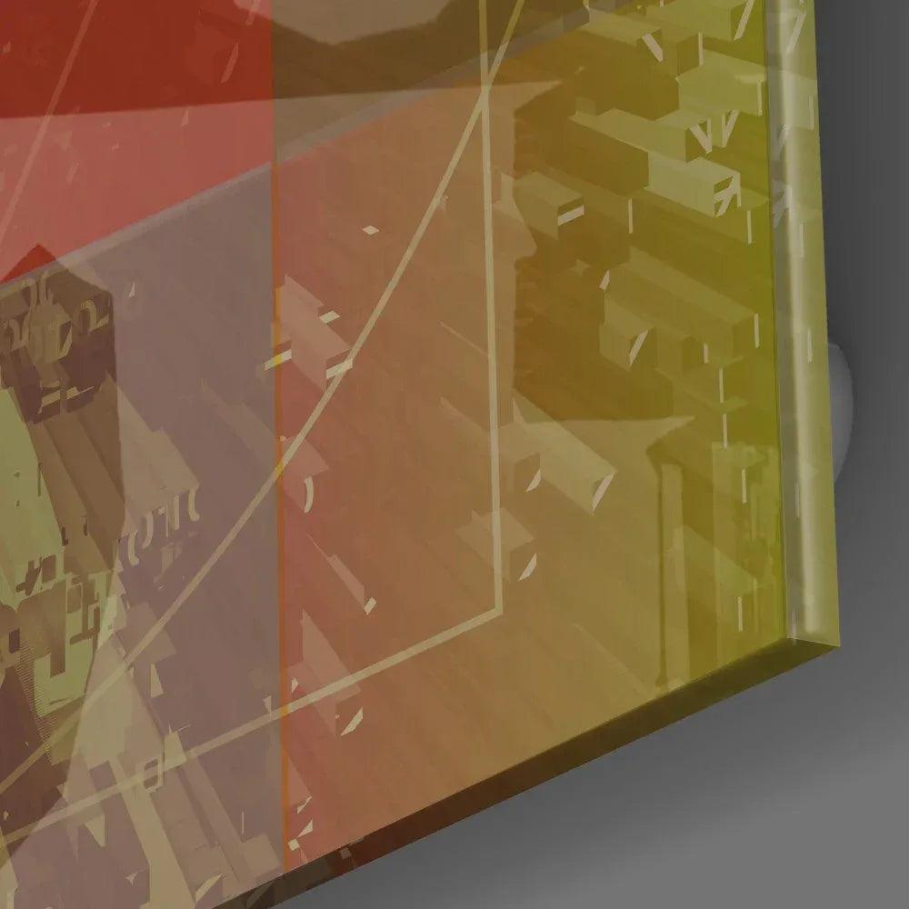 Da Vinci's Lines Glass Wall Art - LUXARTDECO