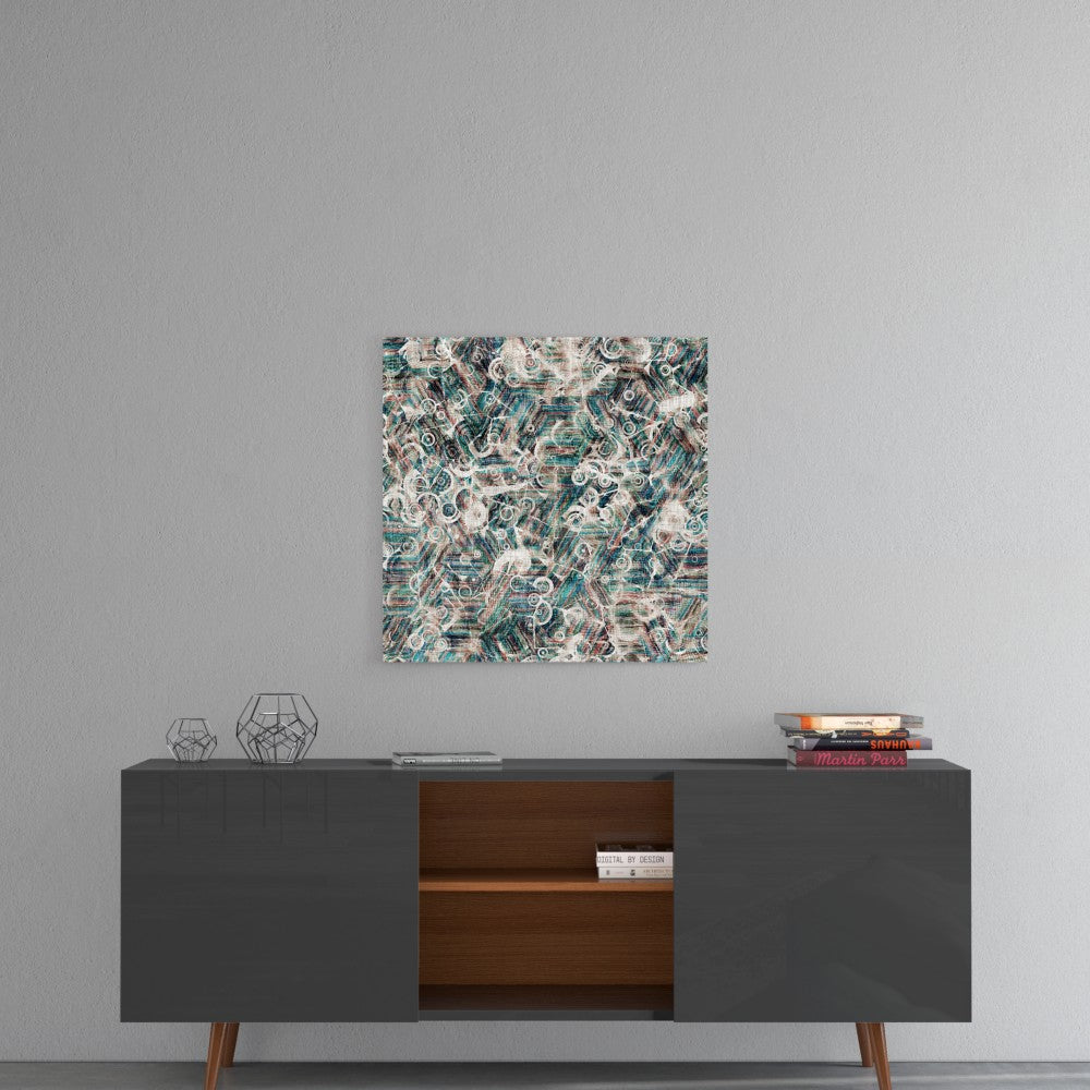 Mystery of Shapes Glass Wall Art