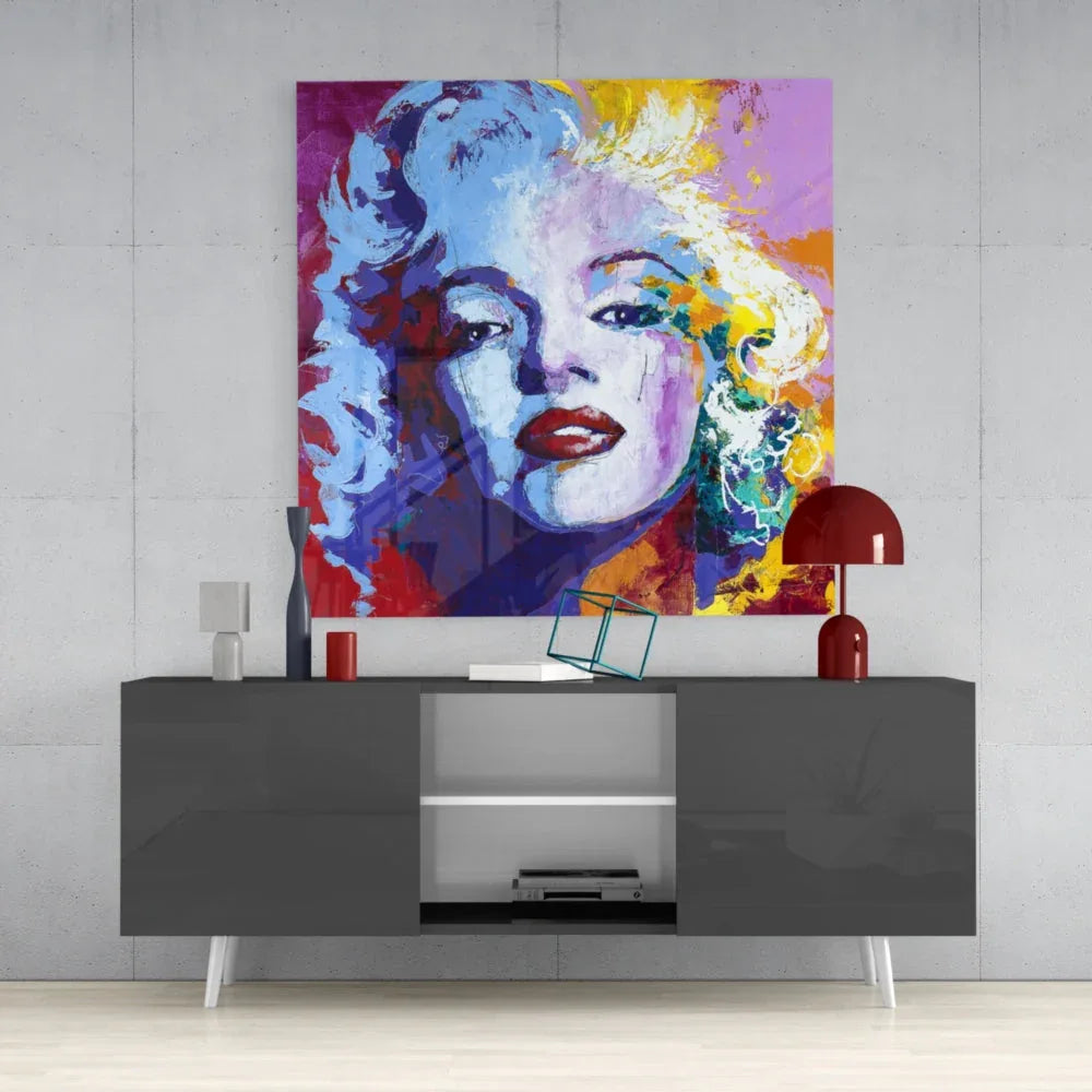 Marilyn Monroe Glass Wall Art - LUXARTDECO