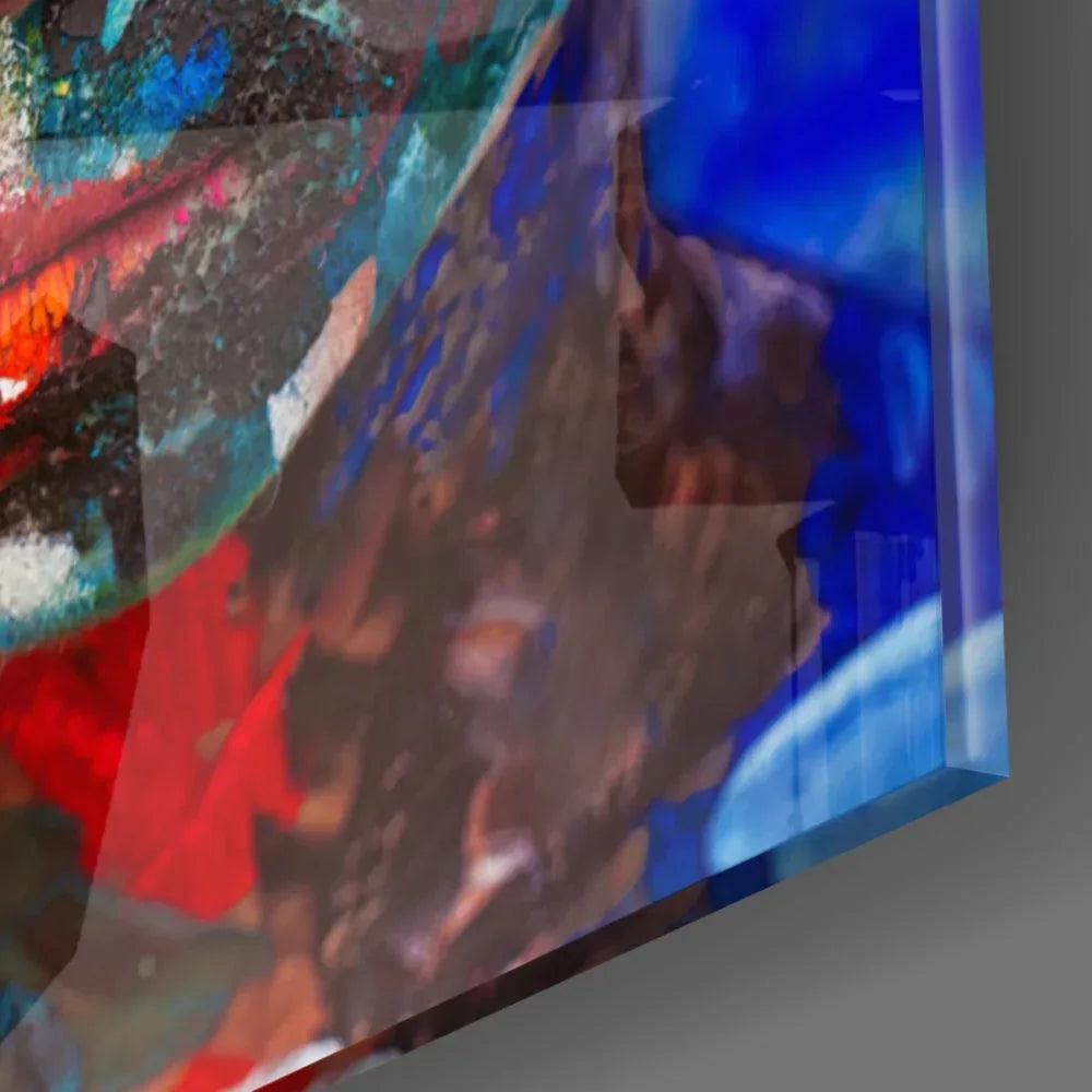 Colored Sadness Glass Wall Art - LUXARTDECO