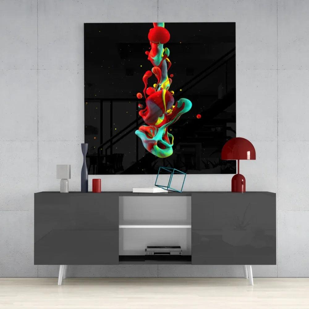 Dance of Colors Glass Wall Art - LUXARTDECO
