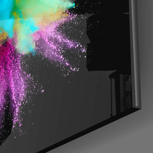 Color Explosion Glass Wall Art - LUXARTDECO