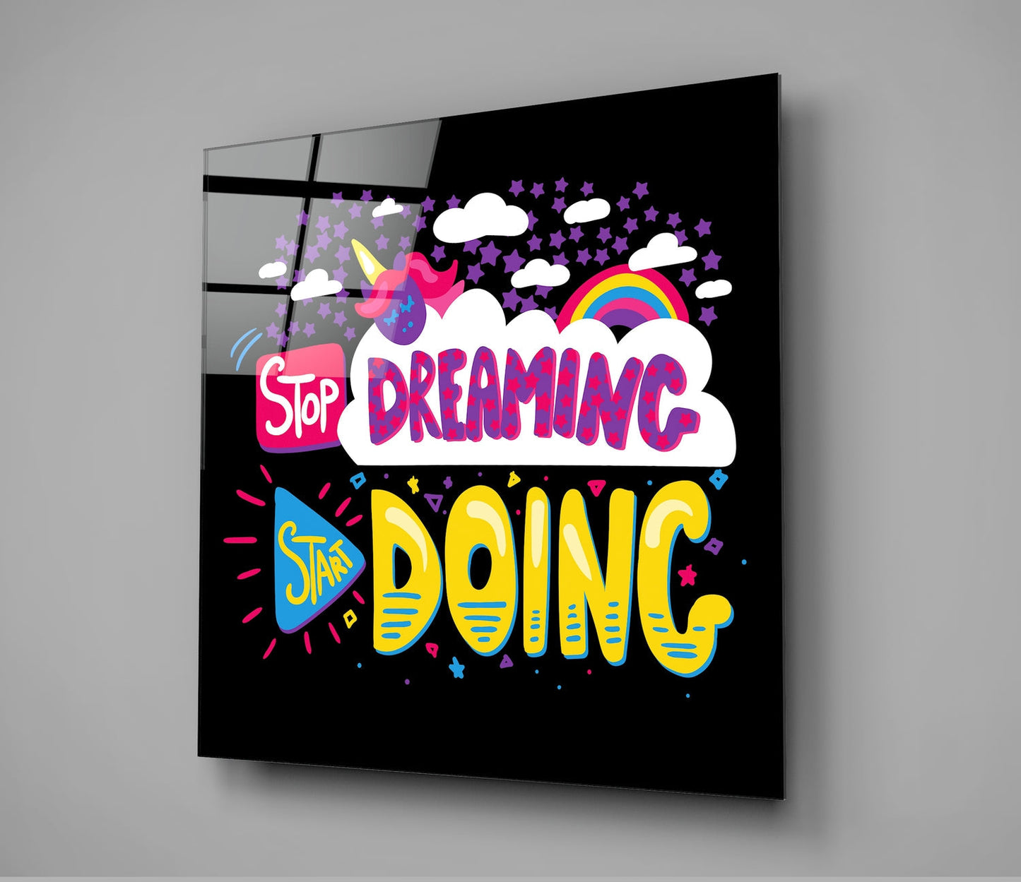 “Start Doing” Glass Wall Art