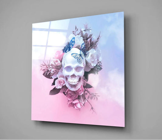 Flower Head Glass Wall Art - LUXARTDECO