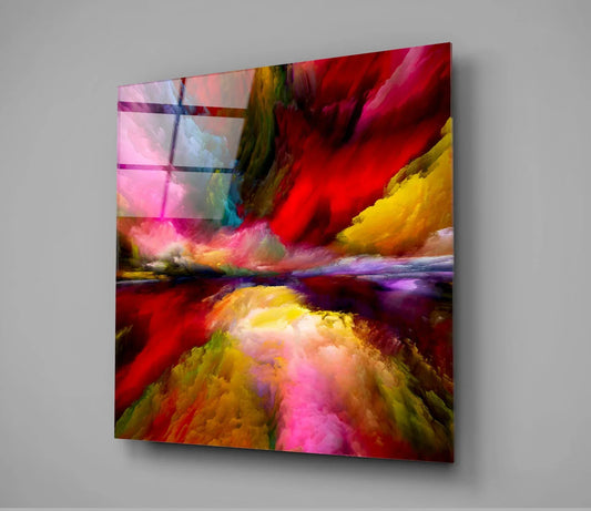 Color Explosion Glass Wall Art - LUXARTDECO