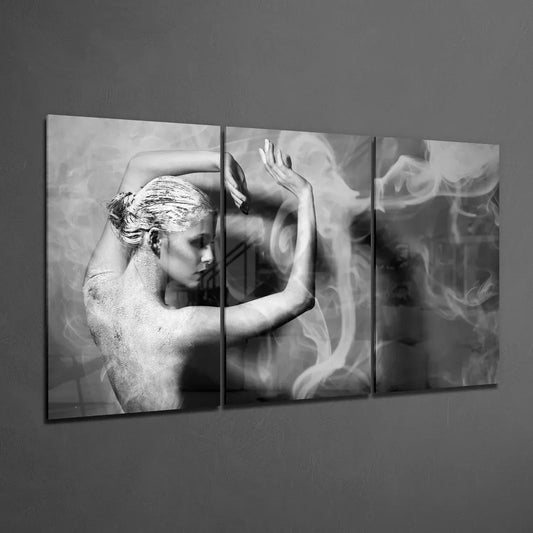 Woman and Dance Glass Wall Art - LUXARTDECO