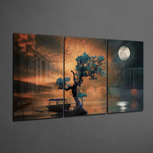 Bonsai Mega Glass Wall Art - LUXARTDECO
