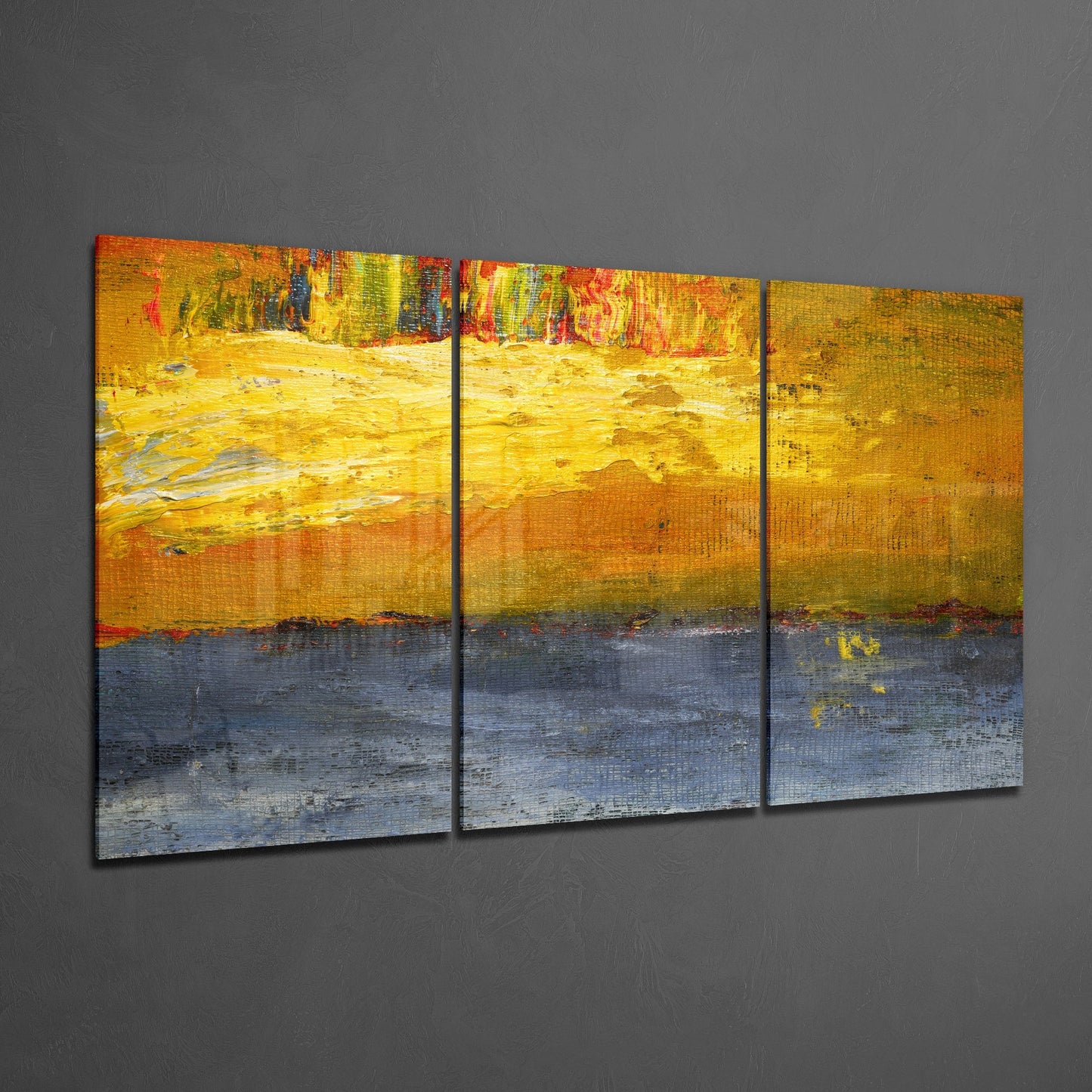 Abstract Yellow Glass Art