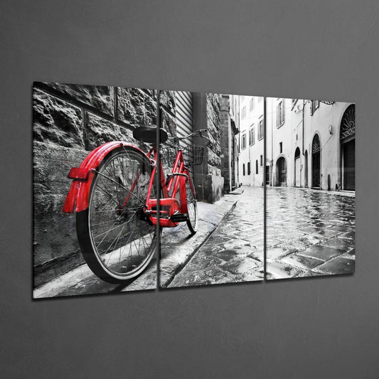 Bike And Street Glass Art - LUXARTDECO