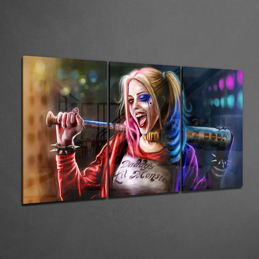 Harley Quinn Glass Art - LUXARTDECO