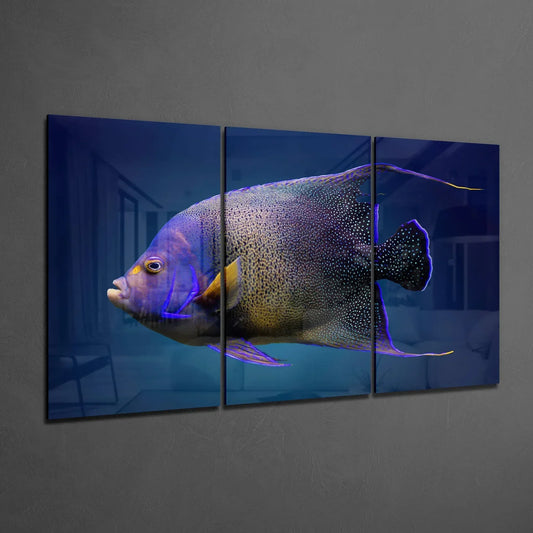 Queen Angel Fish Glass Art - LUXARTDECO