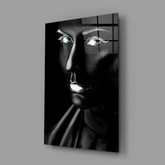 Female Portrait 11 Glass Wall Art - LUXARTDECO