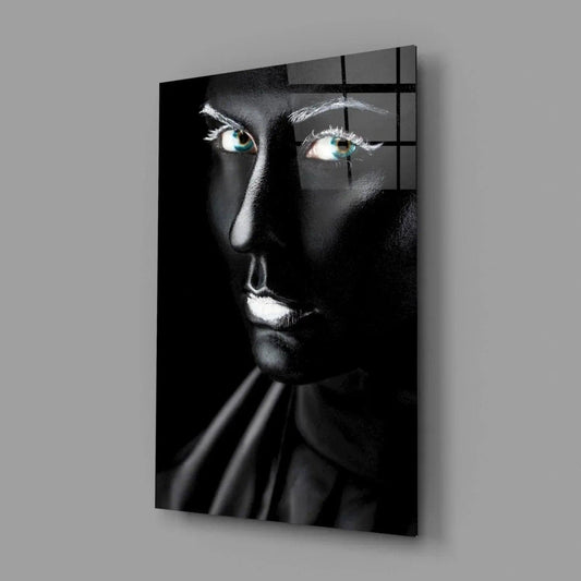 Female Portrait 11 Glass Wall Art - LUXARTDECO