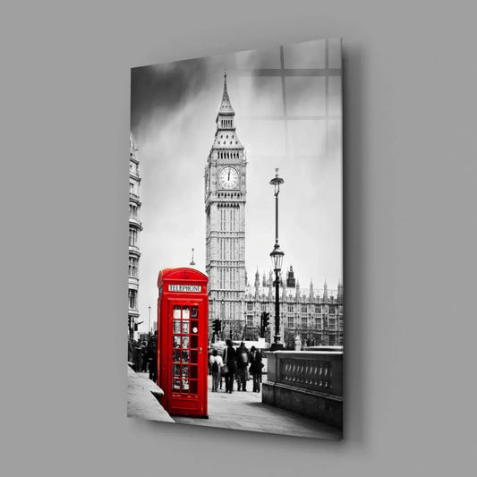 Phone Box Glass Wall Art - LUXARTDECO