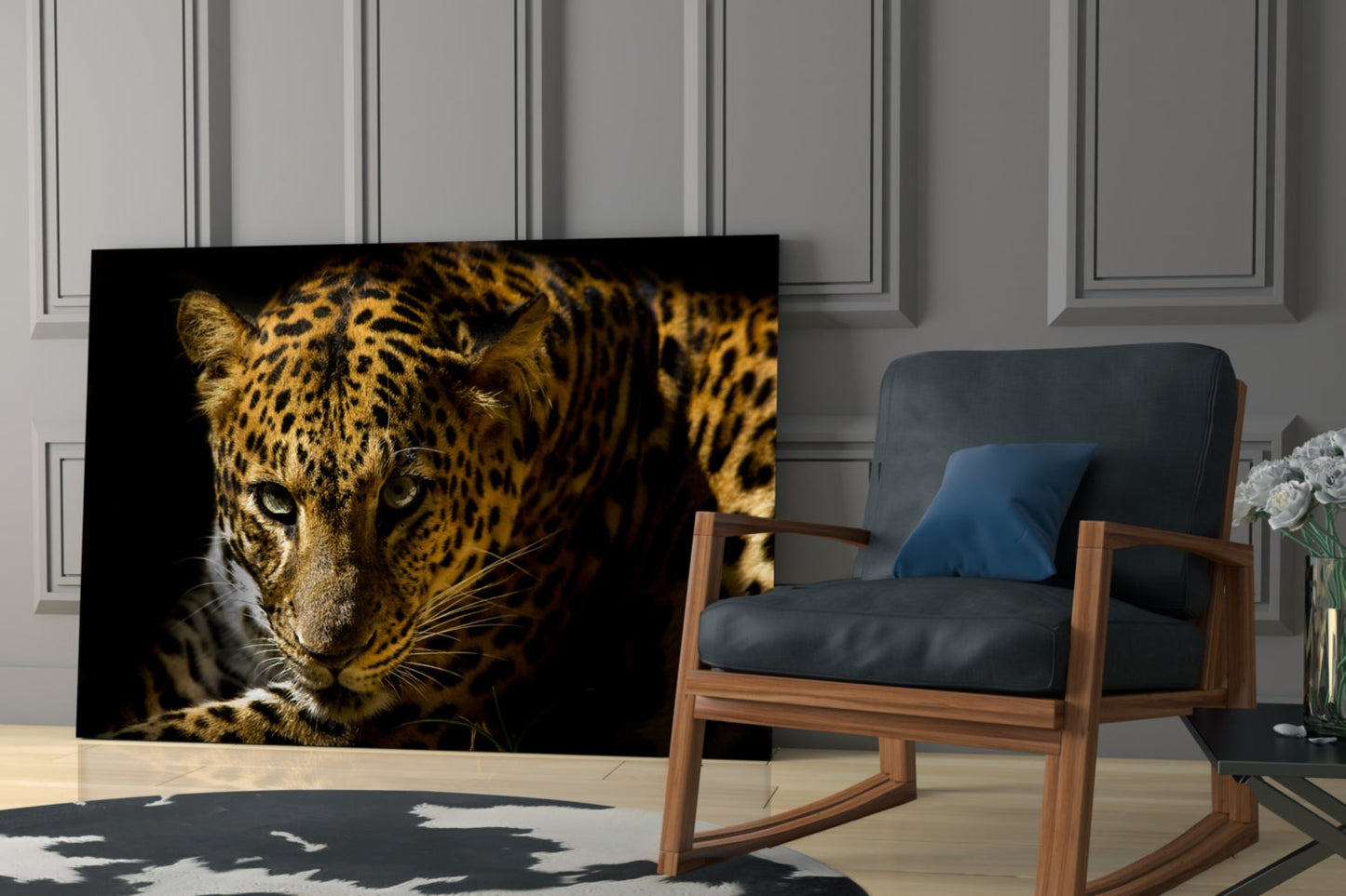 Leopar Glass Wall Art