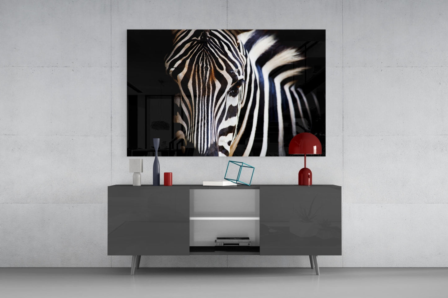 Zebra Glass Wall Art