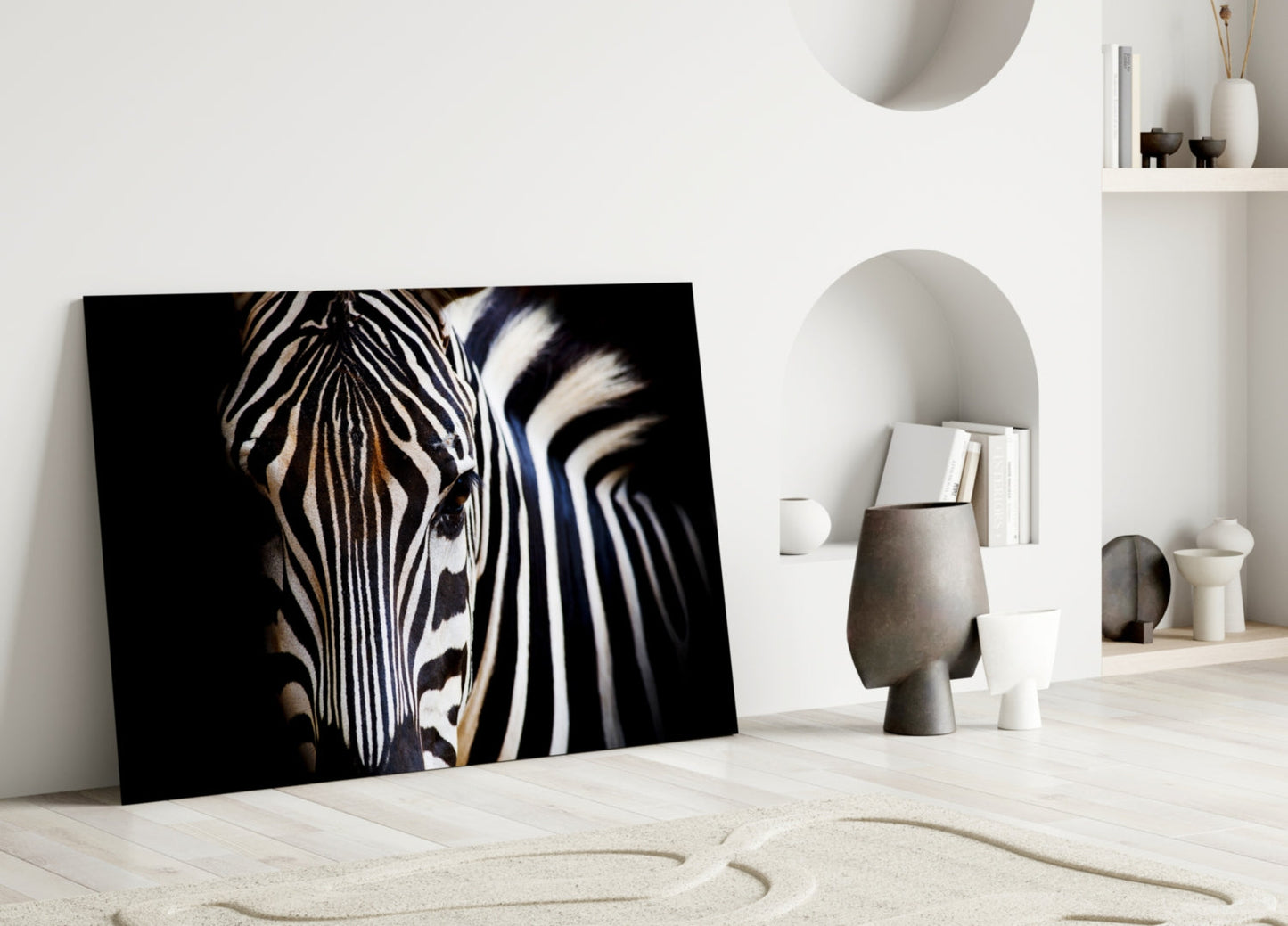 Zebra Glass Wall Art