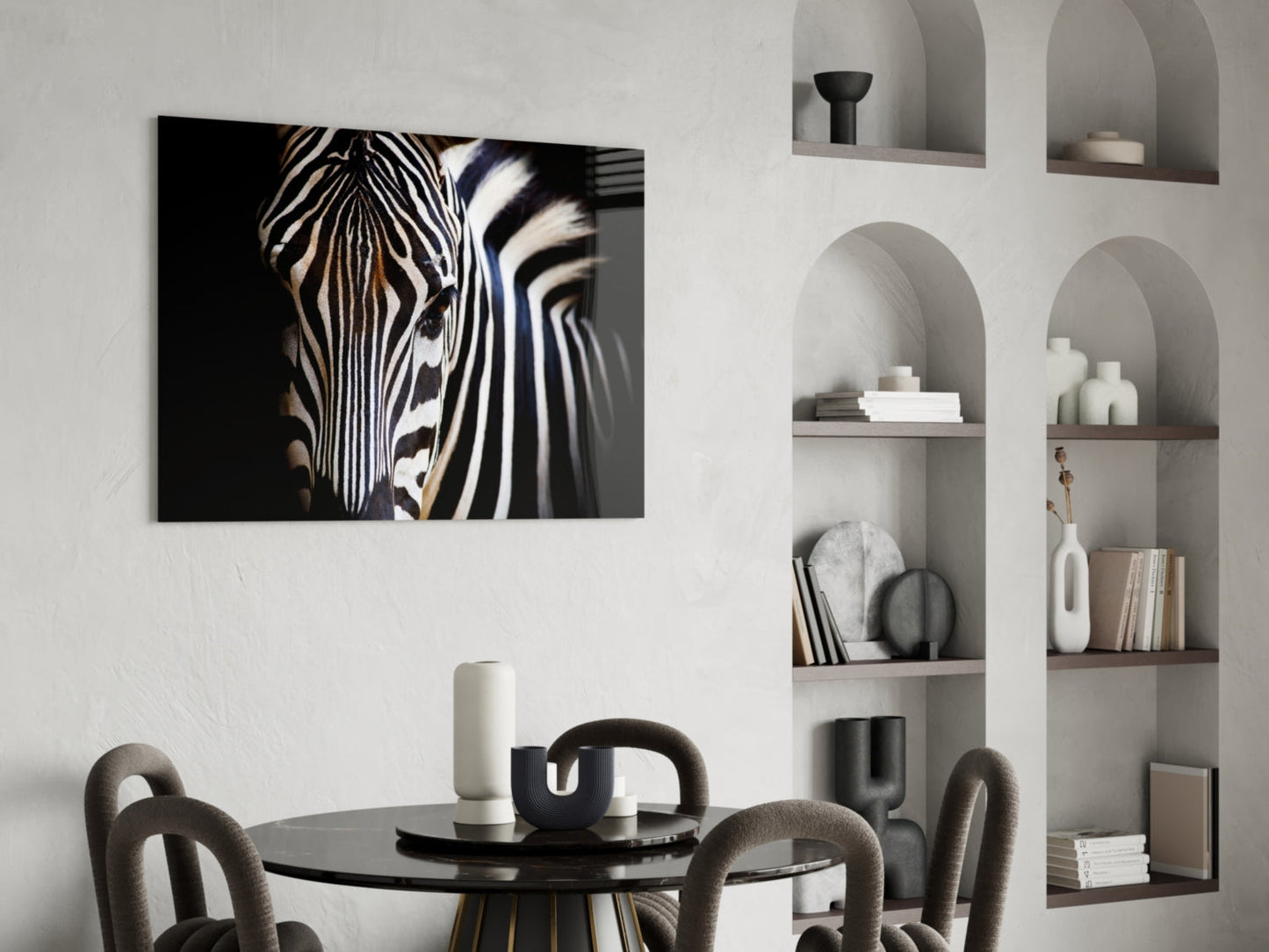 Zebra Glass Wall Art